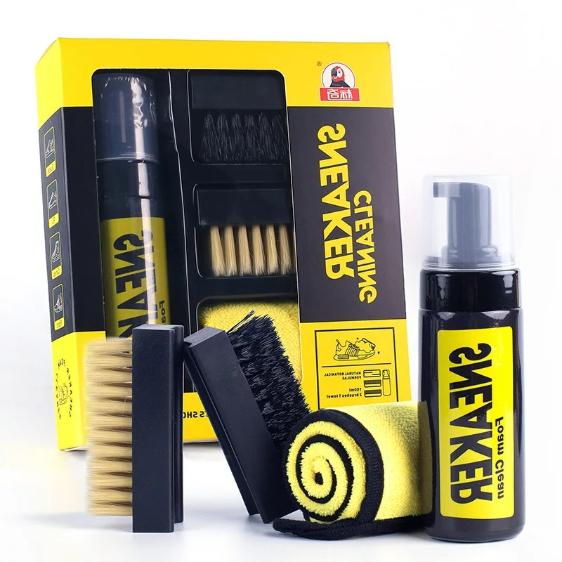 Sneaker Care For Suede - 150 ml wasserfreies Schaumstoff-Sneaker-Reinigungsset mit Bürste