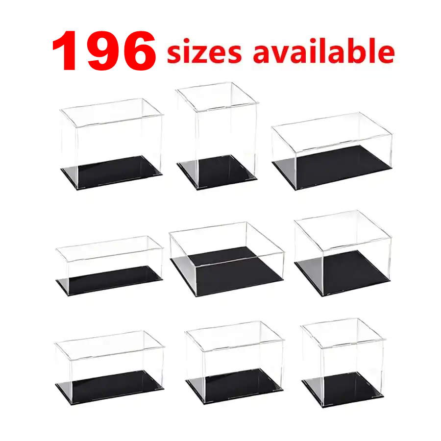 Shoe Box Display - 1 Stück transparente, selbstmontierbare Acryl-Vitrine, staubdichter