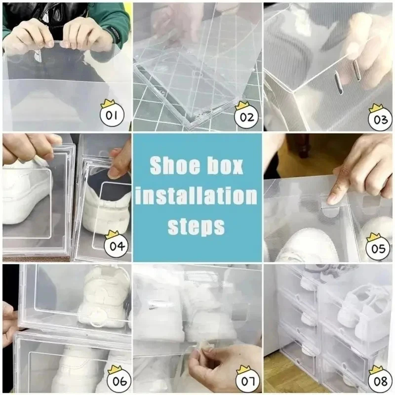 6 Stück transparente Schuhboxe – Shoe Box Display Bewertung und Preis